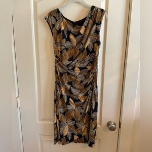 Neutral Floral Work Dress - Connected Apparel
